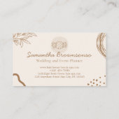 ベージュ赤面ウェディングプランナー誕生日脅威キャンディ 名刺 (裏面)