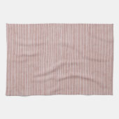 ベージュ赤面ストライプ淡い色の キッチンタオル (横)