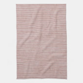 ベージュ赤面ストライプ淡い色の キッチンタオル (縦)