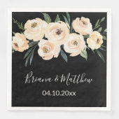 ベージュ赤面フローラオンブラック結婚ズ (正面)