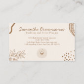 ベージュ赤面ムーンスターズスピリチュアル霊気 名刺 (裏面)