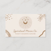 ベージュ赤面ムーンスターズスピリチュアル霊気 名刺 (正面)