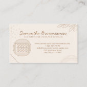 ベージュ赤面手作りハートクッキー 名刺 (裏面)