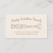 ベージュ赤面自家製フードベーカリー調理器 名刺 (正面)