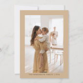 ベージュ金ゴールドクリスマスツリーの水の色のカスタム写真 シーズンカード (裏面)