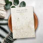 ベージュ金ゴールドグリッター大理石スタッドイヤリングディスプレイ 名刺