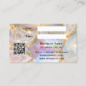 ベージュ金ゴールドゲートビジネスロゴアポイントメントカード 割引カード (裏面)