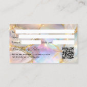 ベージュ金ゴールドゲートロゴqrギフト証明書カード 名刺 (裏面)