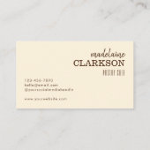 ベージュ金ゴールドシェフハットベーカリー 名刺 (裏面)