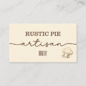 ベージュ金ゴールドシェフハットベーカリー 名刺 (正面)