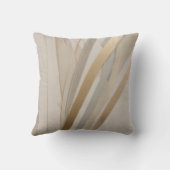 ベージュ金ゴールドタングレー抽象芸術 クッション (裏面)