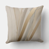 ベージュ金ゴールドタングレー抽象芸術 クッション (裏面)