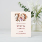 ベージュ金ゴールドピーチフローラ予算70歳の誕生日 (スタンド正面)