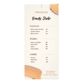 ベージュ金ゴールドミニマル美学サロン価格表 ラックカード (裏面)