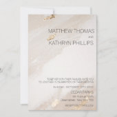 ベージュ金ゴールドヴィンテージウェディング招待状 招待状 (正面)