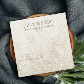 ベージュ金ゴールド可能グリッタースタッドイヤリングディスプレイ スクエア名刺