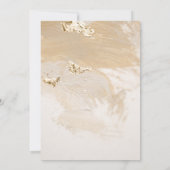 ベージュ金ゴールド書道招待状 招待状 (裏面)