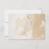 ベージュ金ゴールド水彩保存日付招待状 招待状 (裏面)