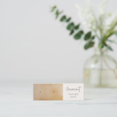 ベージュ金ゴールド絵を描油テクスチャイヤリングスタッドホルダー スキニー名刺 (スタンド正面)