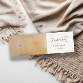 ベージュ金ゴールド絵を描油テクスチャイヤリングスタッドホルダー スキニー名刺