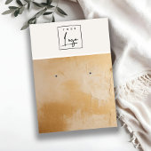 ベージュ金ゴールド絵を描油テクスチャロゴイヤリングホルダー 名刺