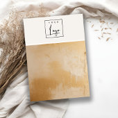 ベージュ金ゴールド絵を描油テクスチャロゴ空白のジュエリー 名刺