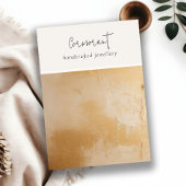 ベージュ金ゴールド絵を描油テクスチャ空白のジュエリー表示 名刺