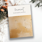 ベージュ金ゴールド絵を描油テクスチャ2イヤリングホルダー 名刺