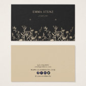 ベージュ金ゴールド自然フローライヤリングバスケ表示 (正面&裏面)