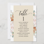 ベージュ開花シーティングプランカード（ゲスト名あり） (裏面)