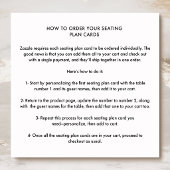 ベージュ開花シーティングプランカード（ゲスト名あり）