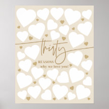 ベージュ30理由私たちはあなたを愛するハート誕生日