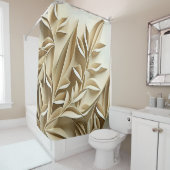 ベージュ3Dシャワーカーテン シャワーカーテン (インサイチュ)