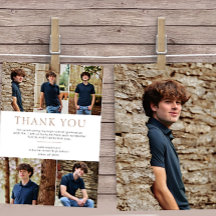 ベージュ6フォトはっきりした文字卒業ありがとう