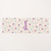 ベージュ|かわいい虹の一角模様のキッズヨガマット ヨガマット (正面(横))