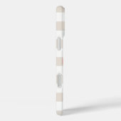ベージュ・アンド・サンゴストライプ・モノグラム Case-Mate iPhoneケース (裏面 / 右)