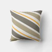 ベージュ&イエローキャンディストライプの装飾用クッション クッション (裏面)