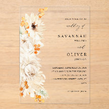 ベージュ&オレンジフローラ結婚ズ