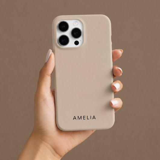 ベージュ カスタムネームiPhoneケース iPhoneケース