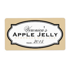 ベージュ |キャニングパーソナライズされたステッカー ラベル