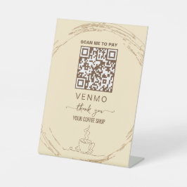 ベージュ ゴールド Venmo 支払い QRコード 台座サイン