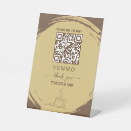 ベージュ ゴールド Venmo 支払い QRコード 台座サイン