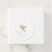 ベージュ & セイジ 花 & リボン ブライダルシャワー 感謝 フェイバータグ (インサイチュ)