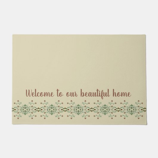 ベージュ(タイポグラフィ面積) ドアマット (正面)