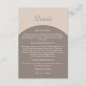 ベージュ タウペ モダン ジャパンディ ウェディング 詳細 エンクロージャーカード (正面)