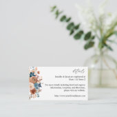 ベージュ&ダスティブルーフローラエンクロージャカード エンクロージャーカード (スタンド正面)