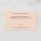 ベージュ&ダスティブルーフローラエンクロージャカード – Beige エンクロージャーカード (裏面)