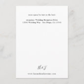 ベージュ&ダスティブルーフローラエンクロージャカード – LGホワイト エンクロージャーカード (裏面)