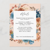 ベージュ&ダスティブルーフローラエンクロージャカード – LG Beige エンクロージャーカード (正面)