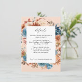 ベージュ&ダスティブルーフローラエンクロージャカード – LG Beige エンクロージャーカード (スタンド正面)